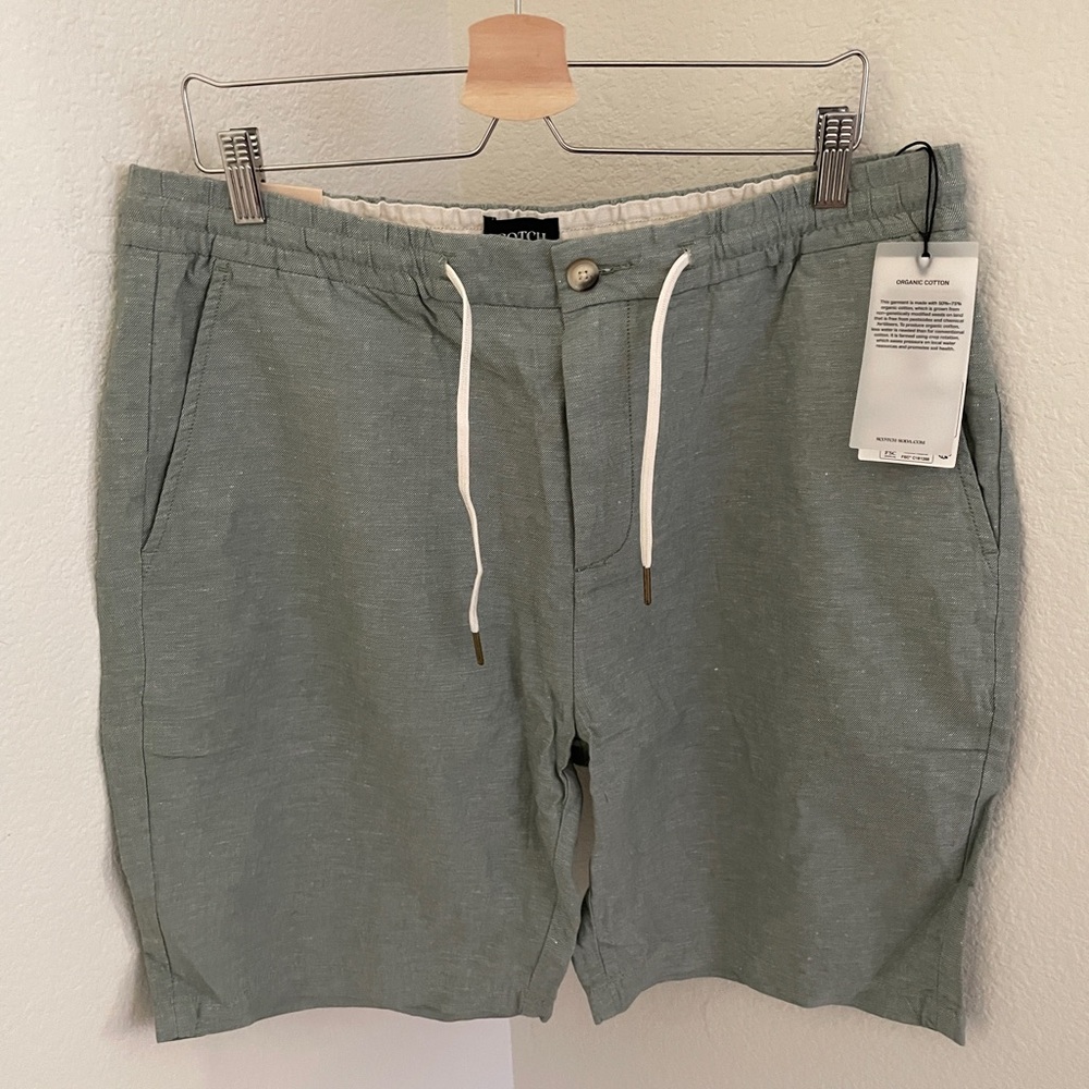 NWT Scotch & Soda casual bermuda green regular fit Fave Shorts - Picture 6 of 10